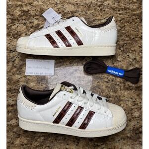 *NEW Men Size 6 Wales Bonner x Adidas Superstar Wonder Croc Fox Brown KH8797